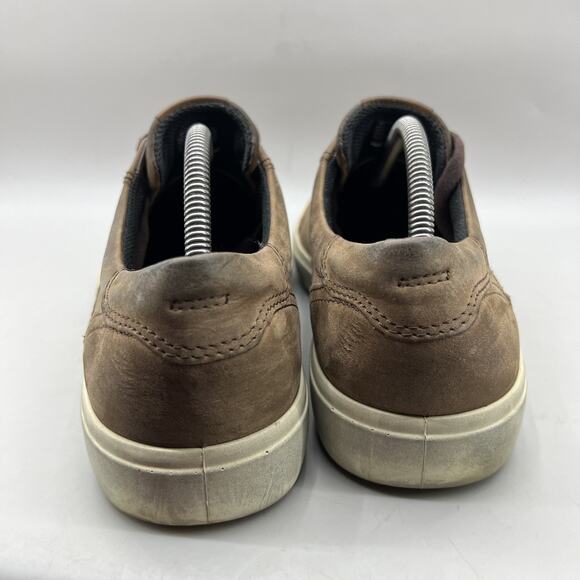 Ecco Soft 7 Casual Sneakers Men\'s Size 10 Brown Nubuck Leather Comfort Low Shoes main image 4